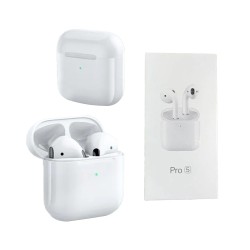 AUSCULTADORES SEM FIO PRO 5 COM ESTOJO DE CARREGAMENTO BLUETOOTH V5.0+EDR BRANCO AUSCULTADORES SEM FIO PRO 5 COM ESTOJO DE CARREGAMENTO BLUETOOTH V5.0+EDR BRANCO